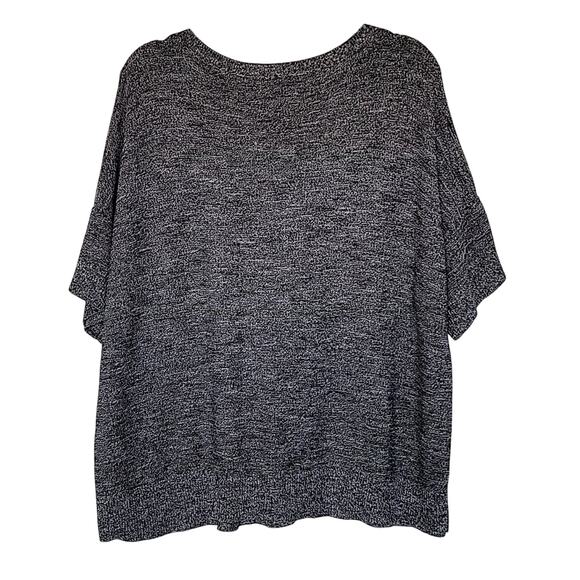 Eileen Fisher Organic Cotton Drop Shoulder Marled Sweater, XL - Picture 2 of 7